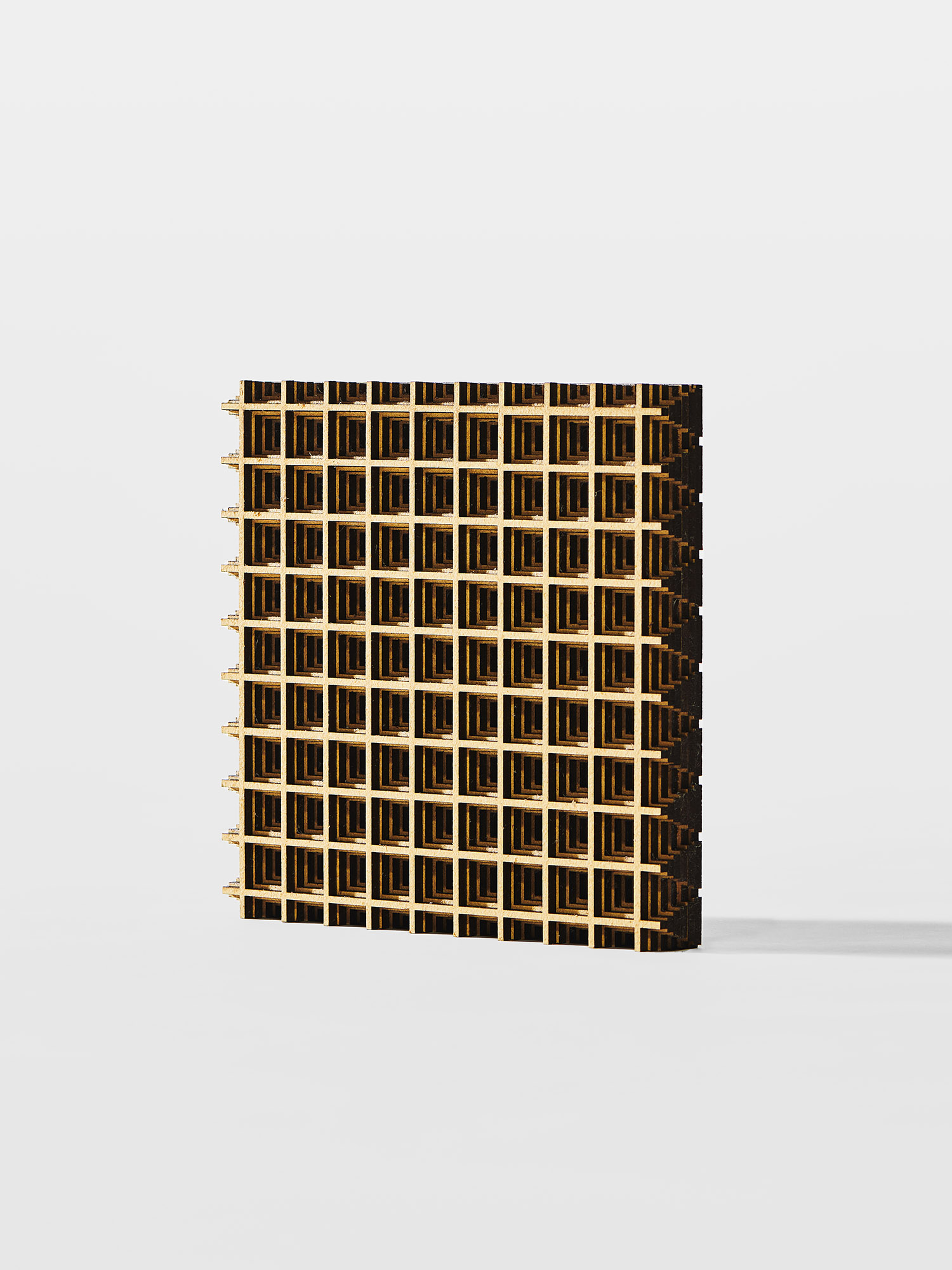 Julie Richoz<br><br>This stool’s design stems from an identified weakness of the process: when drenched with water, the sponge becomes quite soft and heavy, and the structure sometimes fails to support its own weight, hindering the object’s drying in its intended configuration. With this limitation in mind, the design stacks plates on each other horizontally, with each new layer cut with a thinner pattern, thus lighter than the previous one. This allows for a strong base and helps the drying of the seat, generating an airy and unexpected shape.